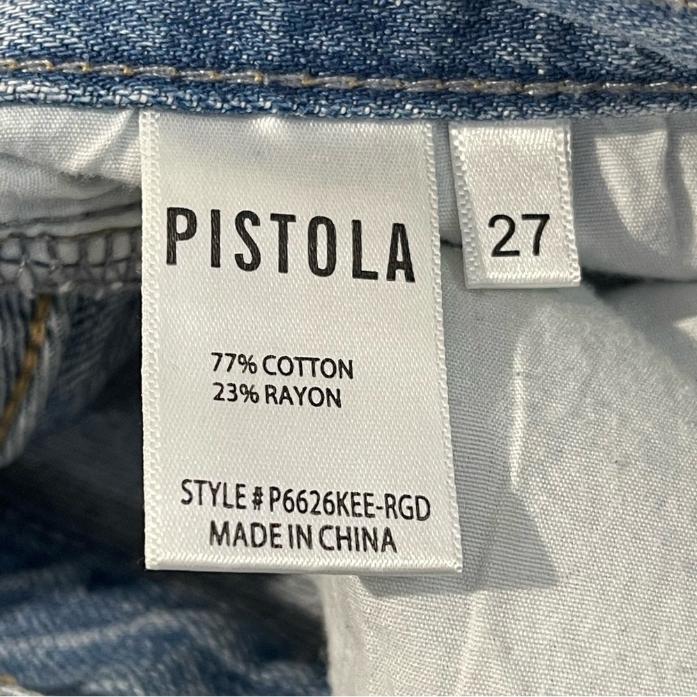 Pistols Jeans Womens 27 Blue Distressed Frayed Hem Pockets - Picture 4 of 10